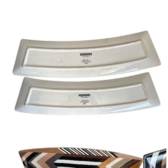 Missoni for Target Geometric Stoneware Curved Appetizer Plates - Picture 7 of 10